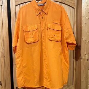 Orange Button Down Casual Shirt